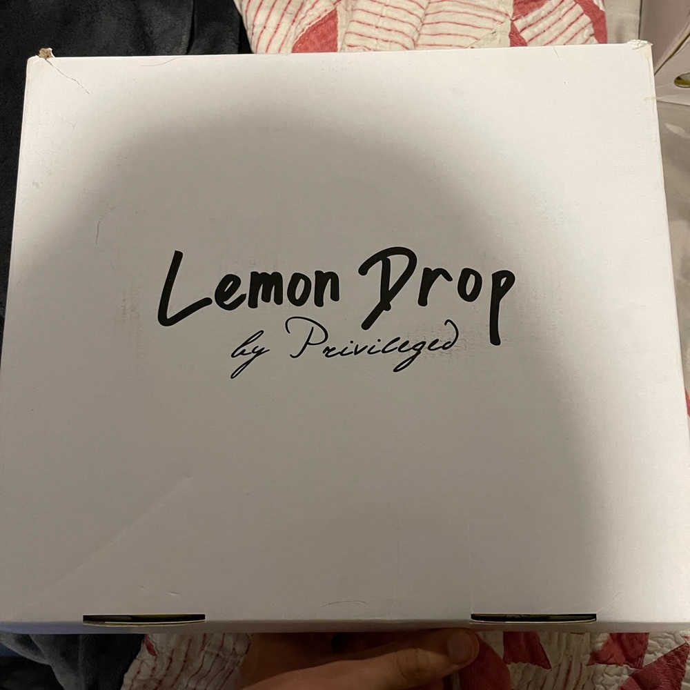 Loyola lemon drop heels from privileged size 7 and 8